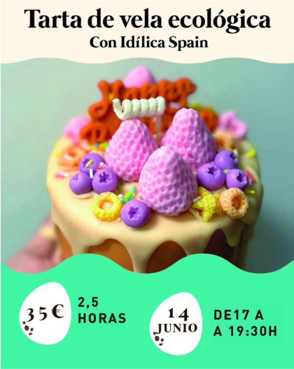 Taller Vela de Tarta 14 JUNIO (con Idilica Spain)