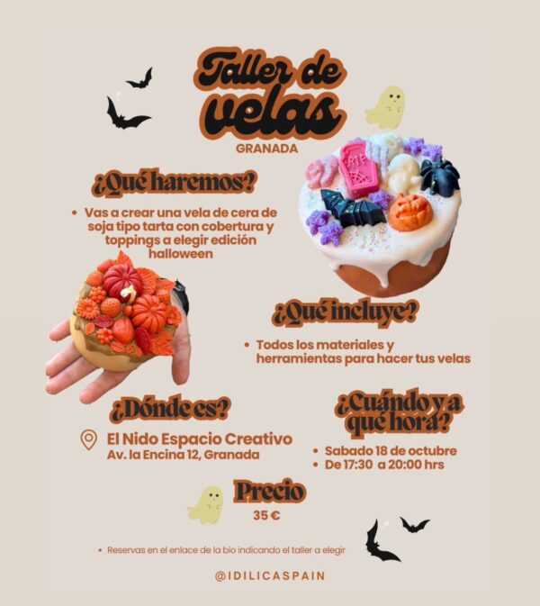 TALLER CREA tu vela 18 octubre